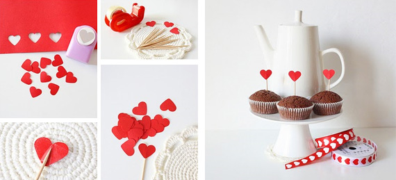 Hearts on a cupcake Hearts on a cupcake