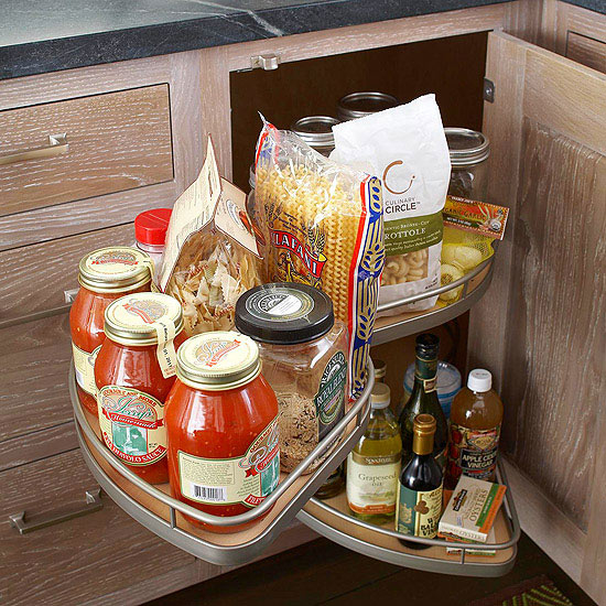 Kitchen swing out storage