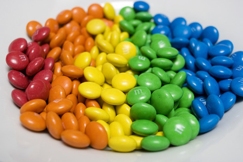 Colorful m&ms