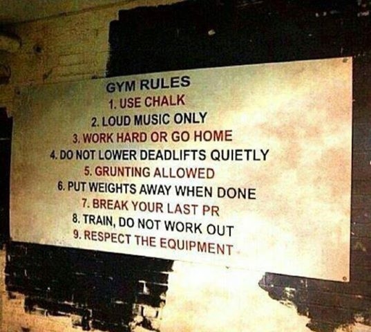 Gym rules Gym rules