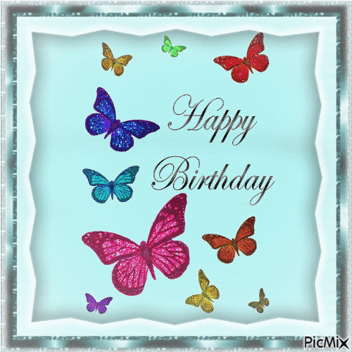 Colorful Butterfly Happy Birthday Gif Pictures, Photos, and Images for
