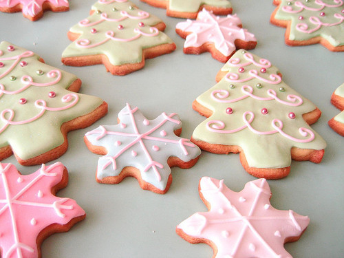 Snowflake and Christmas Tree Christmas Cookies Snowflake and Christmas Tree Christmas Cookies