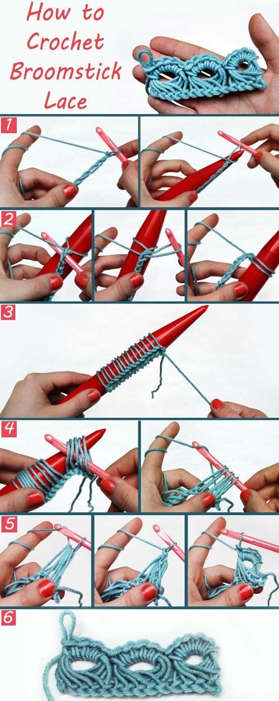 DIY Crochet Broomstick Lace DIY Crochet Broomstick Lace
