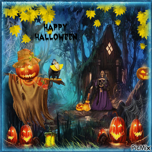 Happy Halloween Pumpkin Scarecrow Gif Pictures, Photos, and Images for