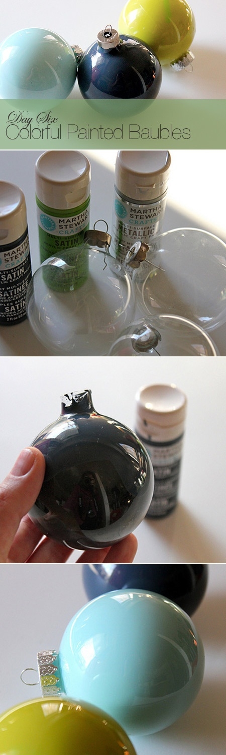 DIY Painted Christmas Baubles