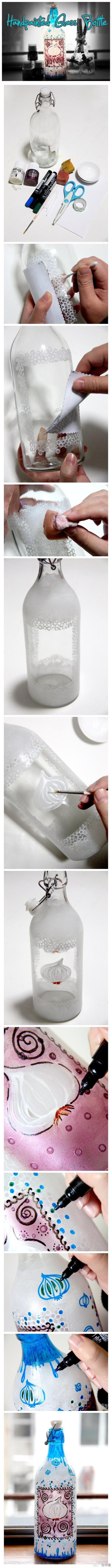 DIY Hand Painted Bottles