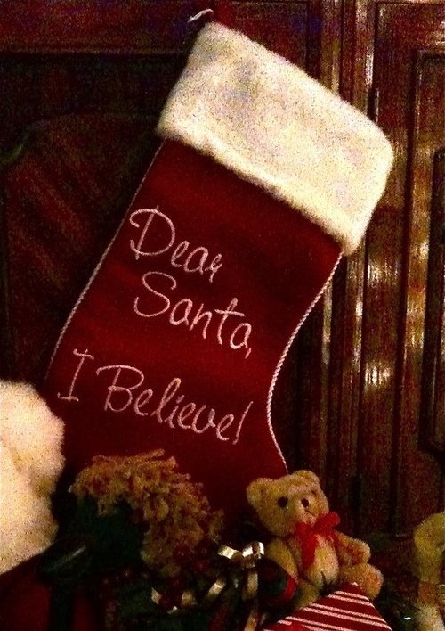 Dear Santa, I believe