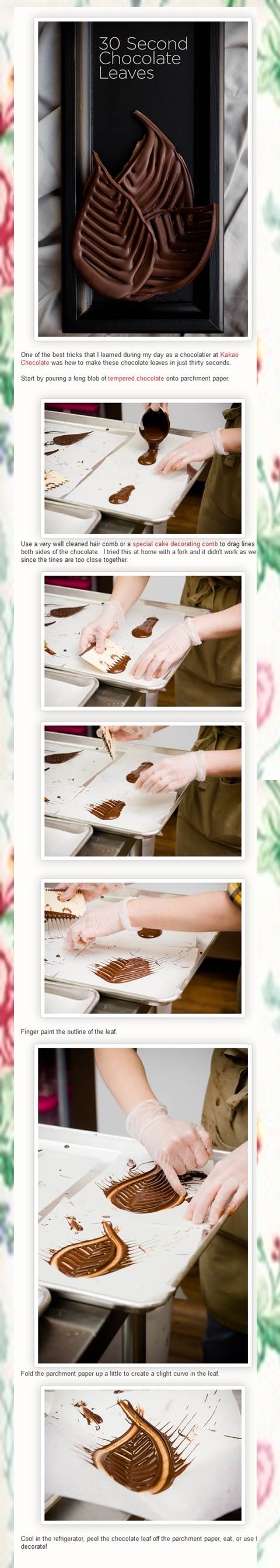 DIY Chocolate Leaves