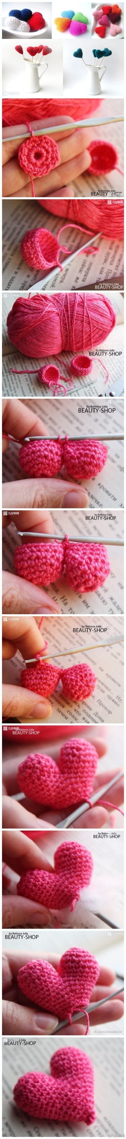 DIY heart crochet