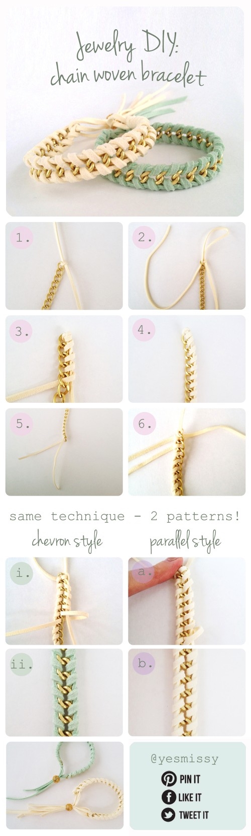 DIY Chain Woven Bracelet DIY Chain Woven Bracelet