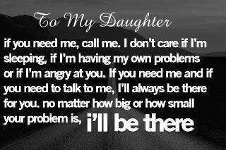 to my daughter to my daughter