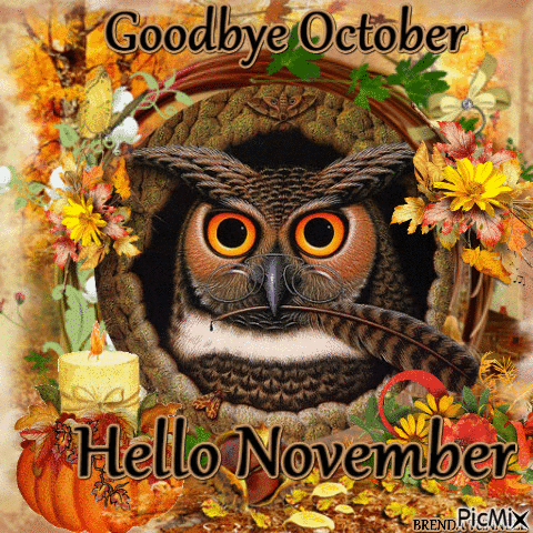 Owl Goodbye October, Hello November Pictures, Photos, and Images for  Facebook, Tumblr, Pinterest, and Twitter
