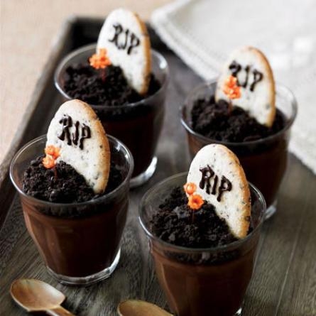Graveyard Pudding Cups