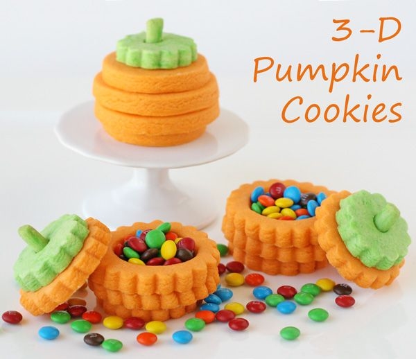 3-D Pumpkin Cookies 3-D Pumpkin Cookies