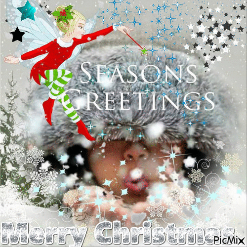 Blowing Snow Season's Greetings Gif Pictures, Photos, and Images for