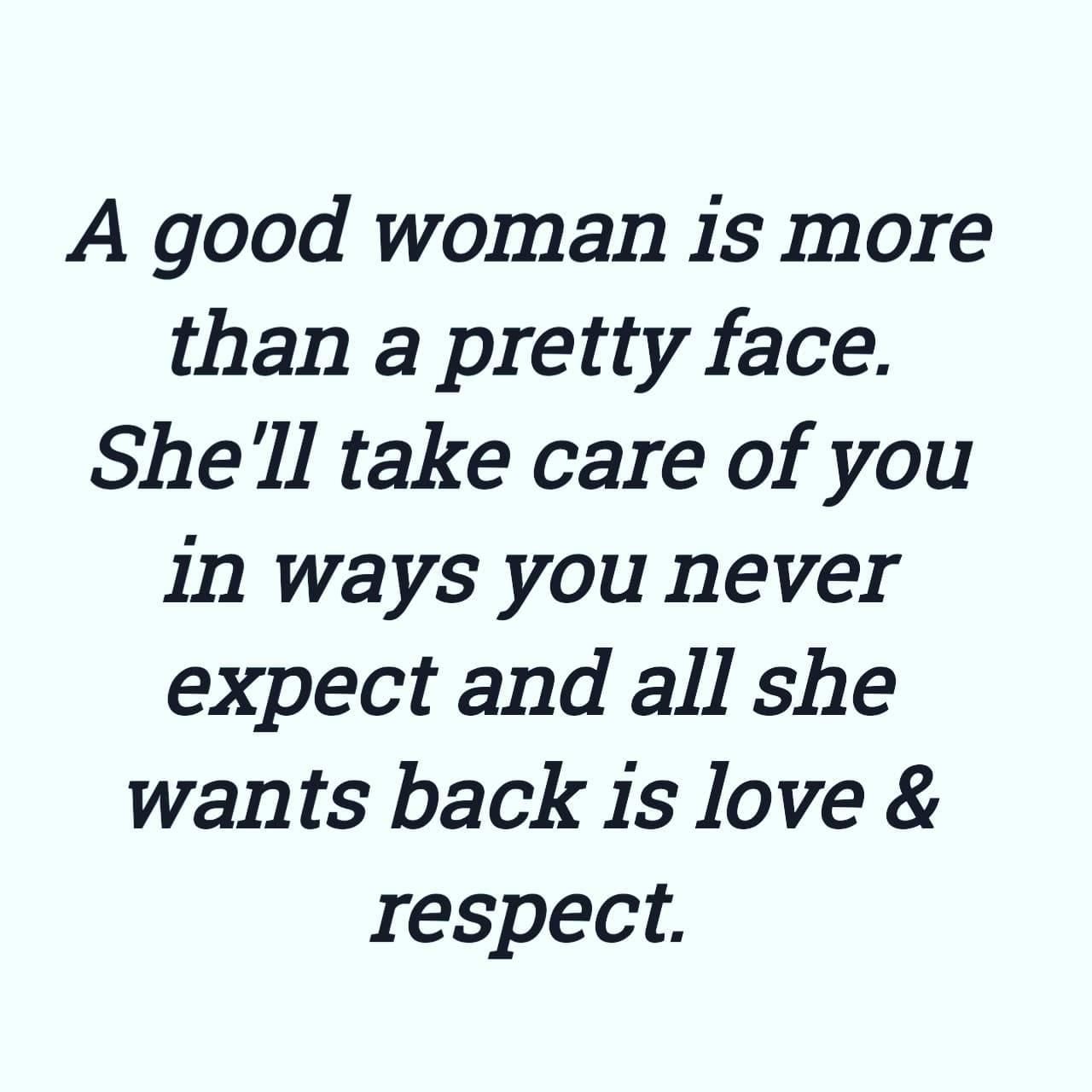 A Good Woman Is More Than A Pretty Face. Pictures, Photos, and Images for  Facebook, Tumblr, Pinterest, and Twitter, image size:1280x1280