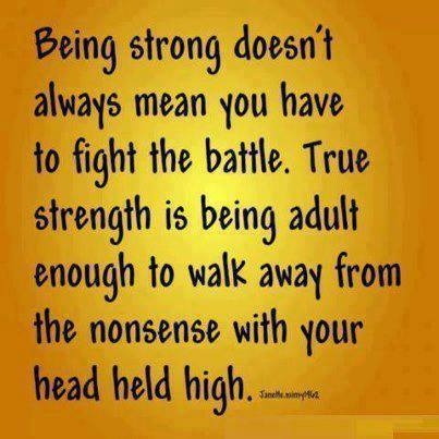 being strong