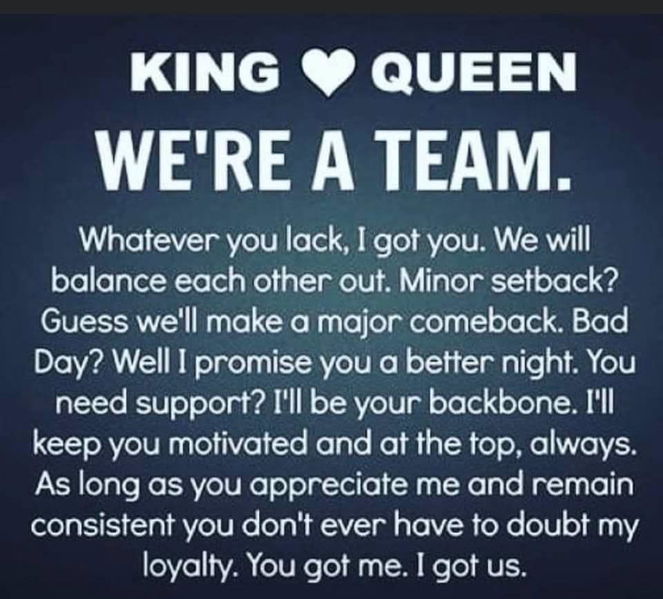 We Are A Team Quotes King And Queen. We're A Team Pictures, Photos, And Images For Facebook,  Tumblr, Pinterest, And Twitter