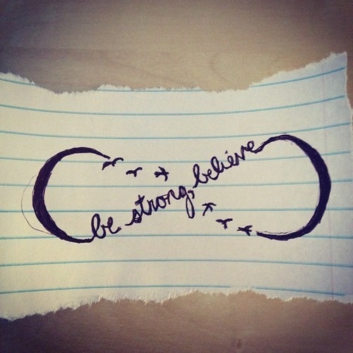 Be strong, believe Be strong, believe