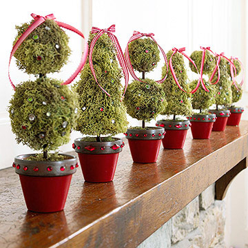 Topiaries in a row Topiaries in a row