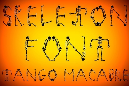 skeleton font