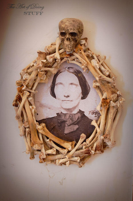 Skull and bone wreath
