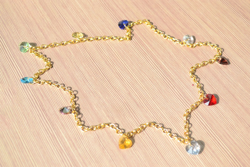 Homemade Necklace with Heart Charms