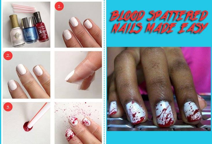 Blood Splattered Nails Made Easy Blood Splattered Nails Made Easy
