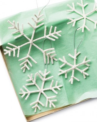Pipe cleaner Snowflake Ornament