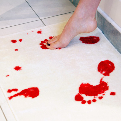 Bloody footprints