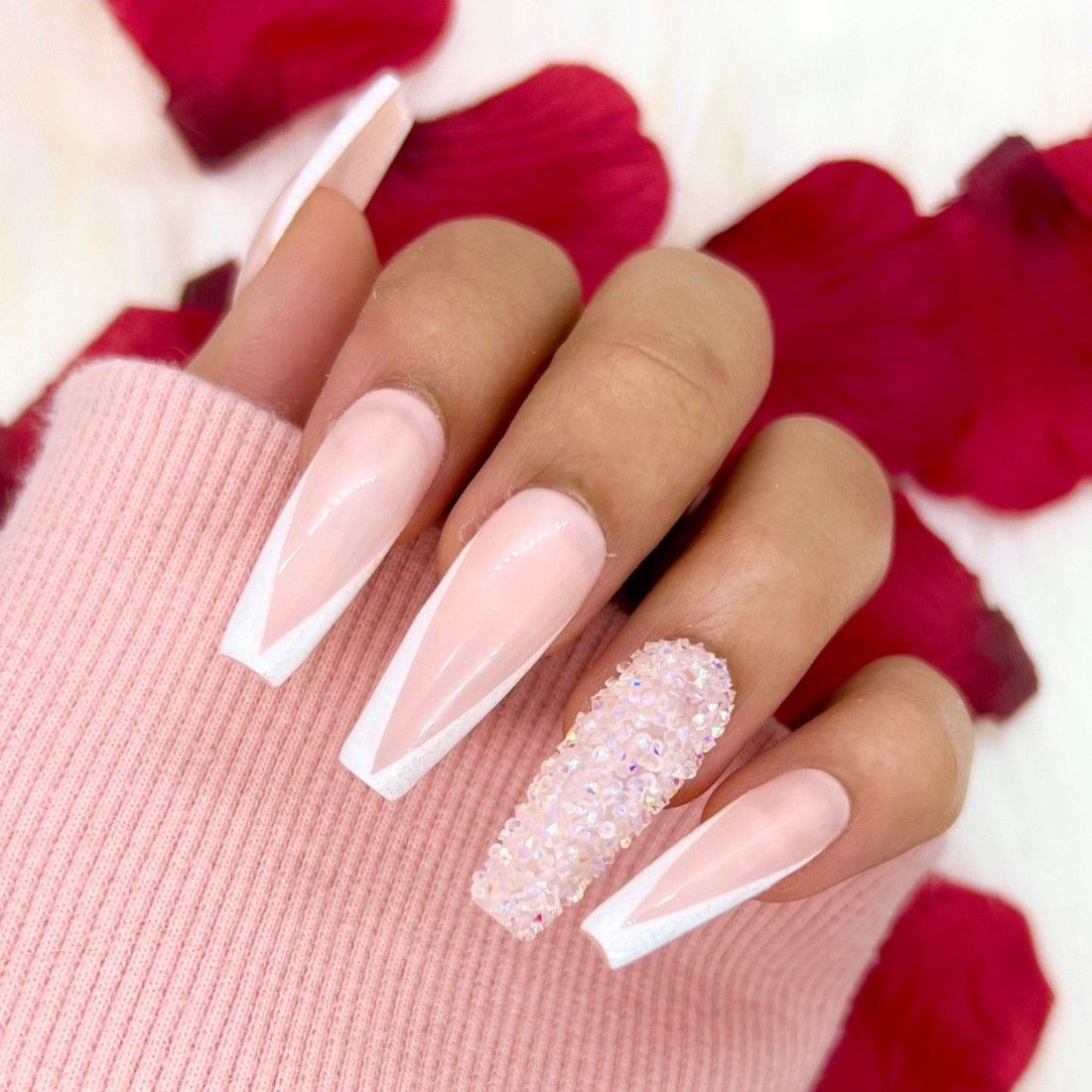 Light Pink Crystal Nails Pictures, Photos, and Images for Facebook, Tumblr, Pinterest, and Twitter
