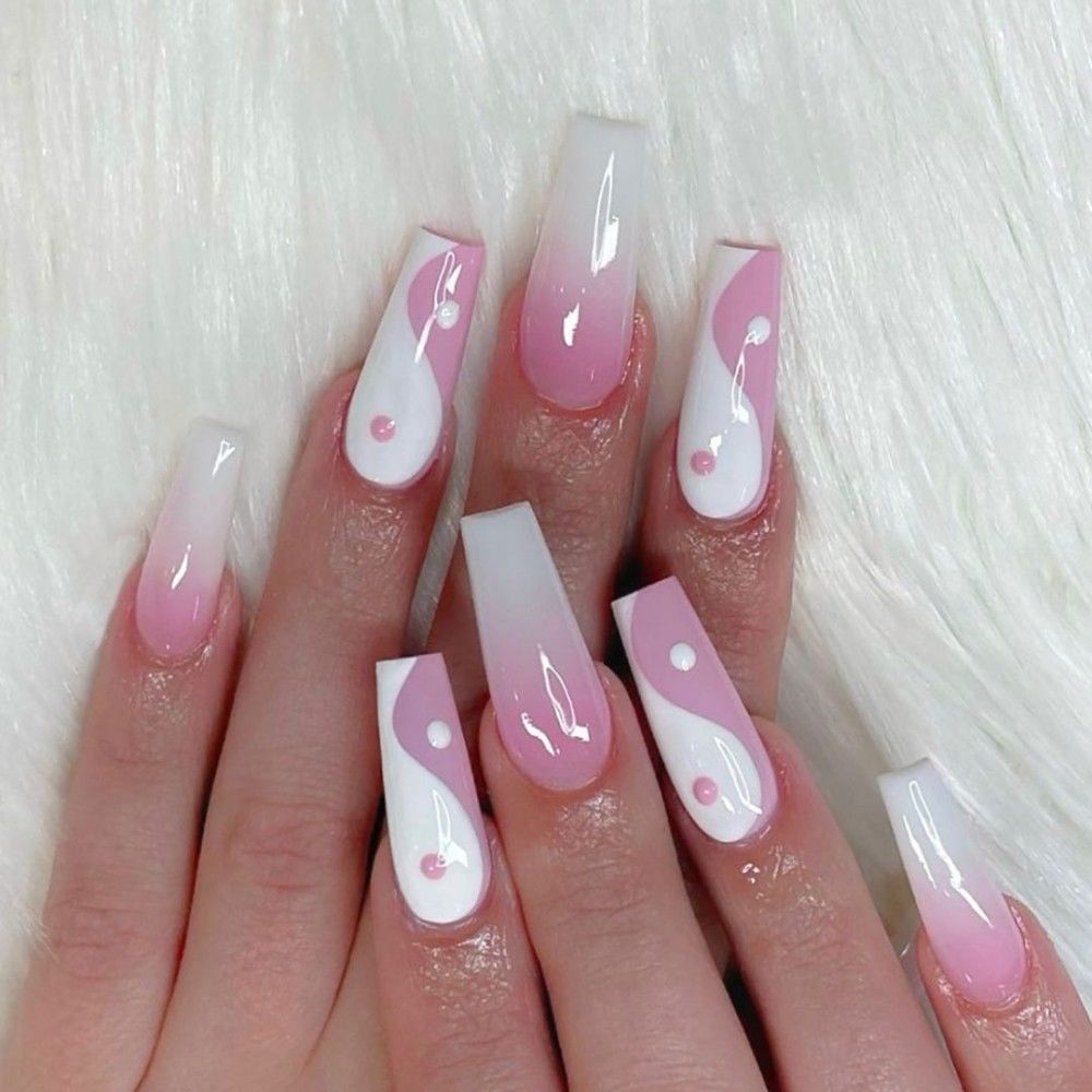 Pink And White Yin Yang Nails Pictures, Photos, and Images for Facebook
