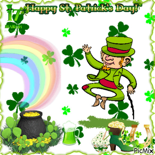 Bouncing Leprechaun Happy St. Patrick's Day Pictures, Photos, and Images for Facebook, Tumblr