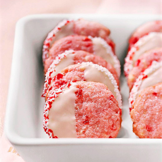 White chocolate cherry shortbread White chocolate cherry shortbread