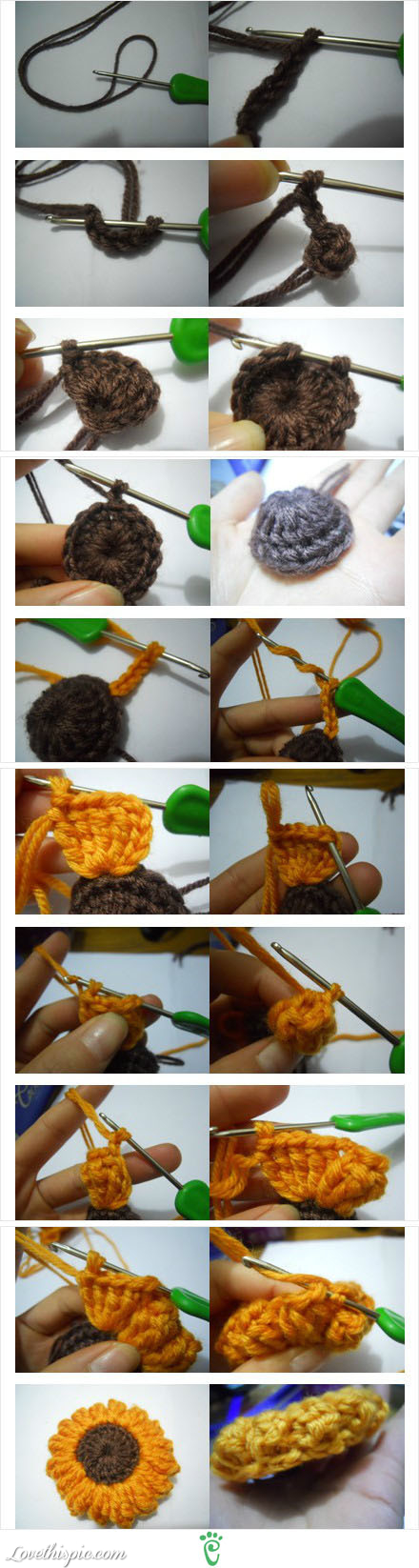 DIY Crochet Sunflower DIY Crochet Sunflower
