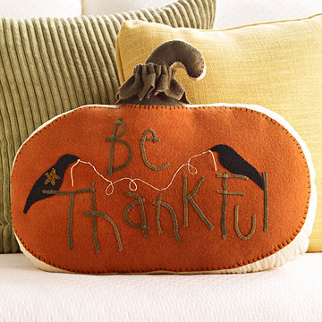 Fall pumpkin decorative pillow