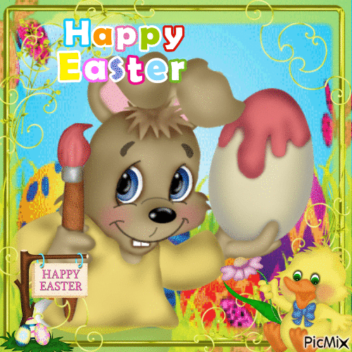 Bunny Painting Egg Pictures, Photos, and Images for Facebook, Tumblr, Pinterest, and Twitter