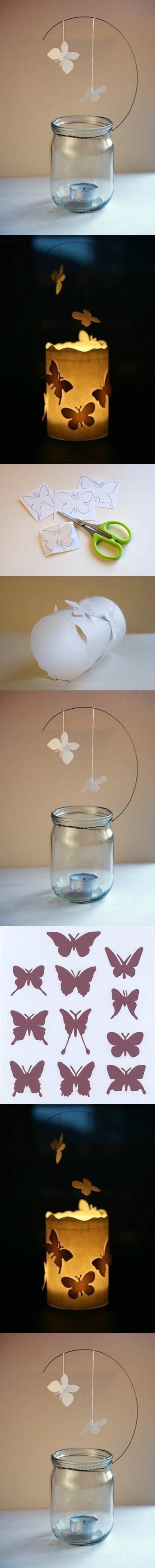 DIY Butterfly Candle Light