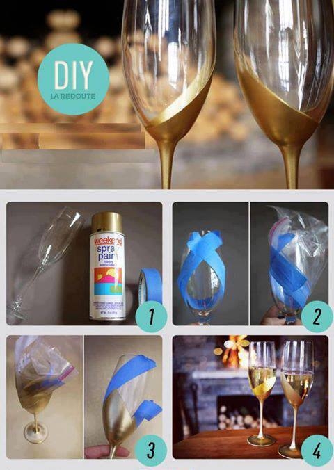 DIY Gold Dipped Glassware DIY Gold Dipped Glassware