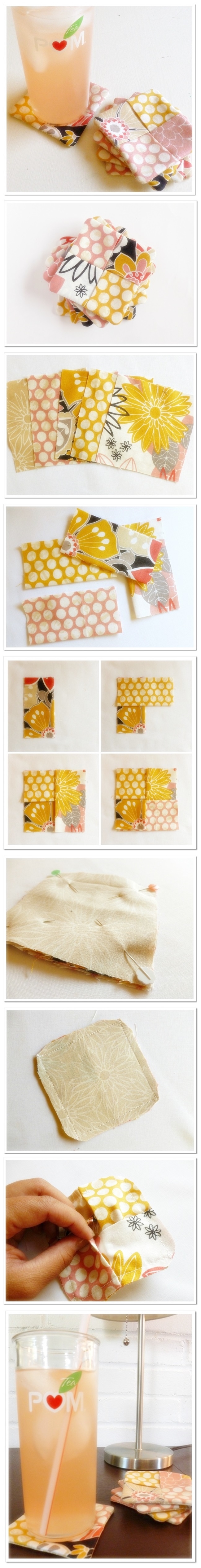 DIY Fabric Coasters
