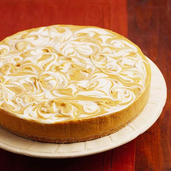 Pumpkin swirl cheesecake