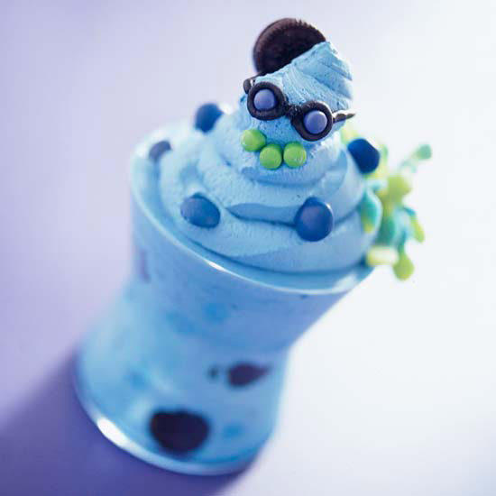 Blue blob dessert