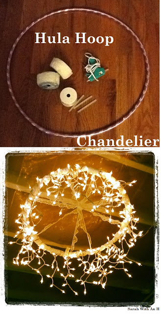 DIY Hula Hoop Chandeleir