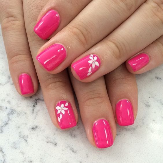 Pink Nails With White Flowers Pictures, Photos, and Images for Facebook, Tumblr, Pinterest, and