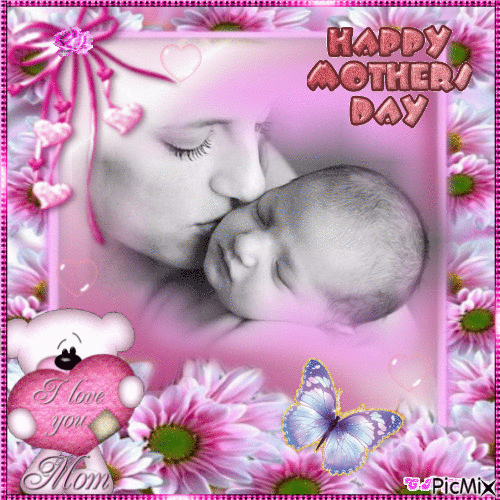 Mom Kissing Baby Happy Mother's Day Pictures, Photos, and Images for