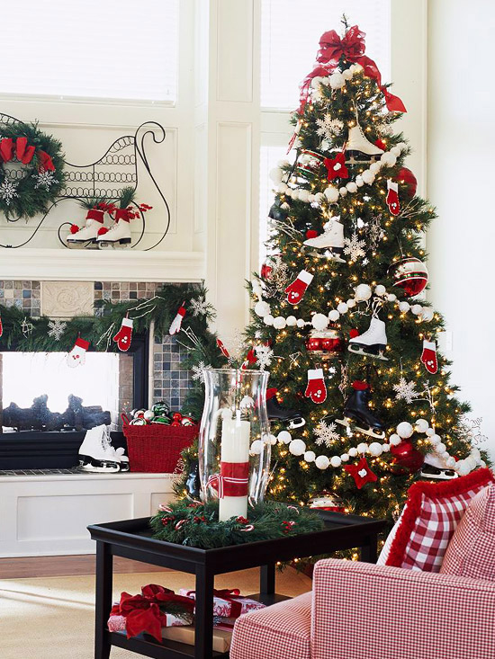Mitten and ice skates christmas tree Mitten and ice skates christmas tree