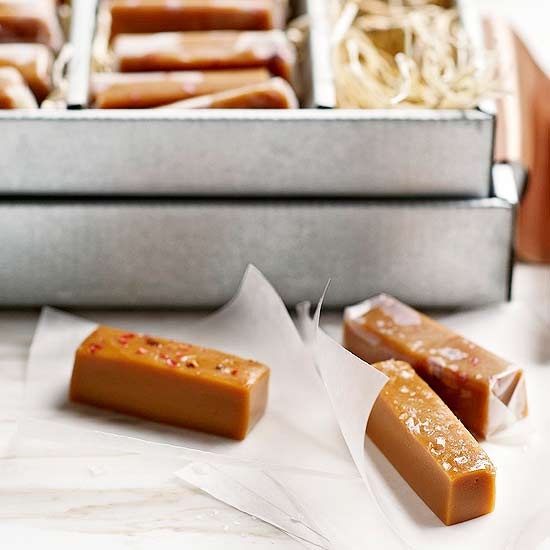 Salt and pink peppercorn caramels Salt and pink peppercorn caramels