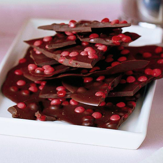 Bittersweet chocolate with cinnamon candies Bittersweet chocolate with cinnamon candies