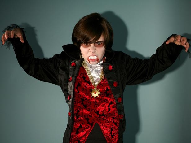 Ghoulish vampire makeup