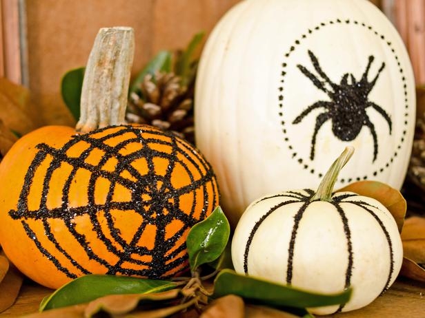 Black glitter pumpkins